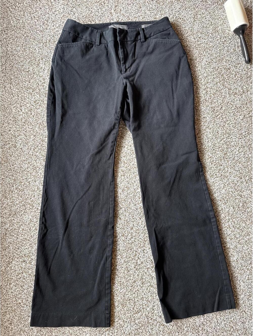 Eddie Bauer Women's Size 8 Curvy Fit Business Casual Low Rise Black Pants